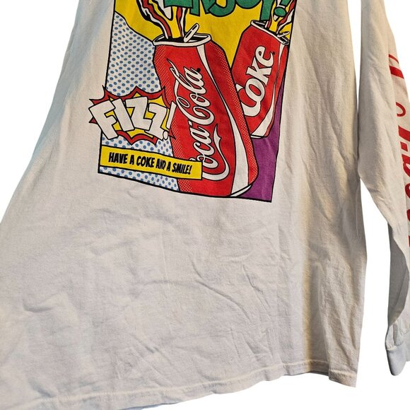Vintage Coca-Cola Long Sleeve Graphic Tee Shirt - Picture 3 of 5